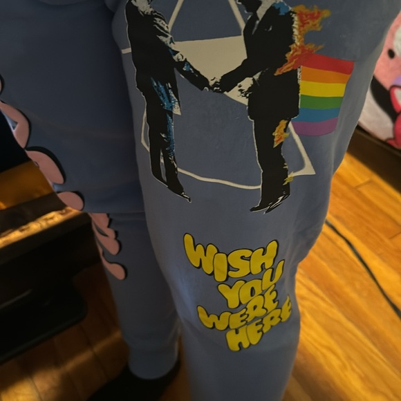 Pink floyd “wish you were here” matching hoodie and jogger sweatpants - Picture 7 of 11